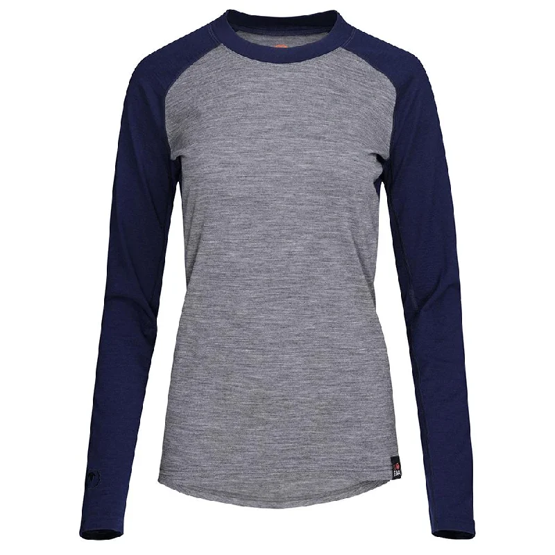 Weekend Savings Sensation Womens Merino 180 Baseball Crew (Charcoal/Navy)