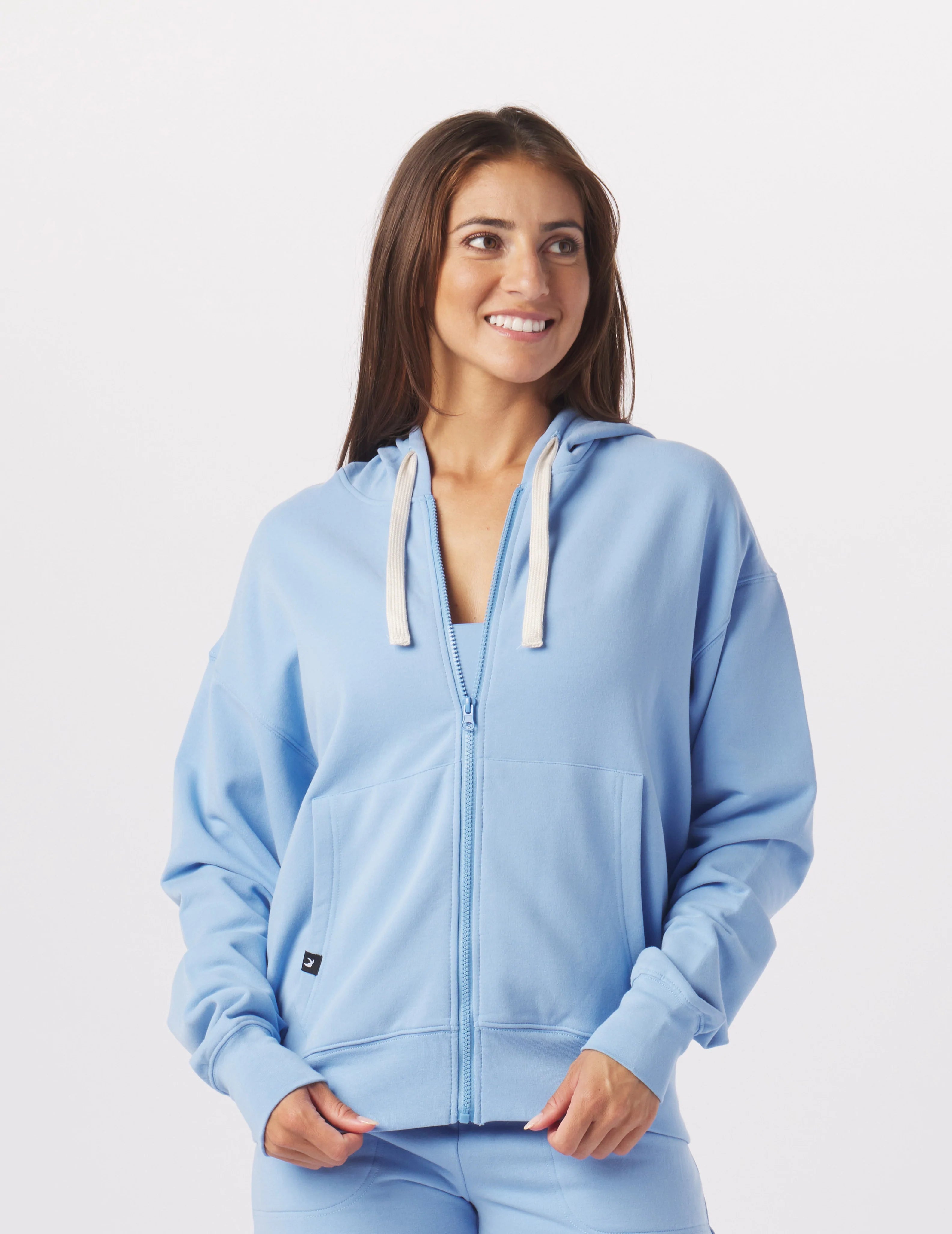 The Best Deal Vintage Oversized Zip Up: Ice Blue