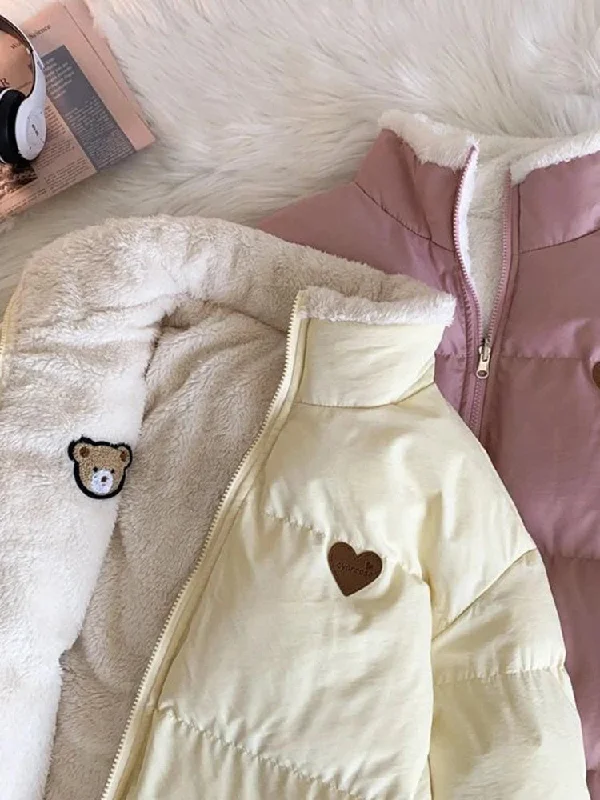 Early Bird Teddy Bear Love Double Sided Coat