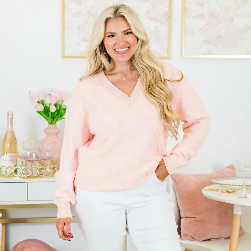 Weekend Savings Spectacular Sweet Like Sugar Sweater, Baby Pink