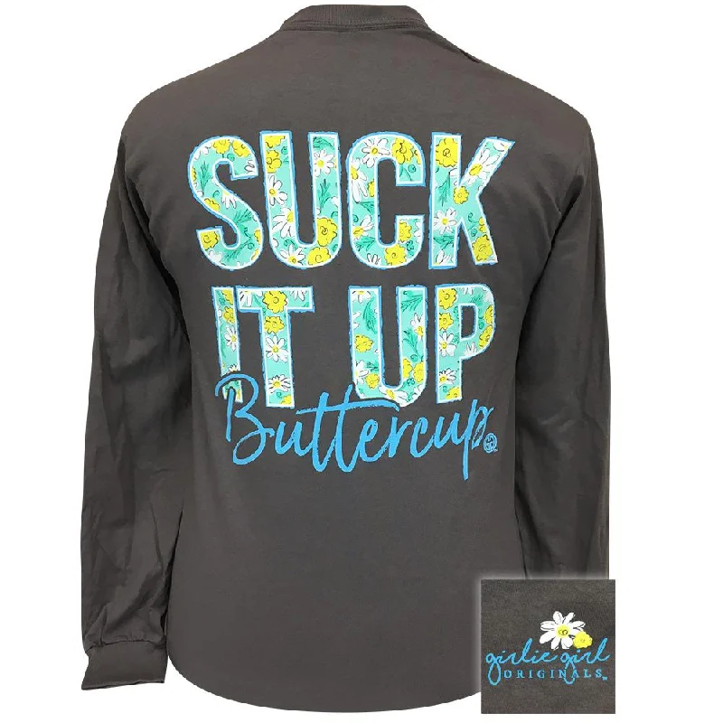Stock Clearance Suck It Up Buttercup Charcoal LS-2192