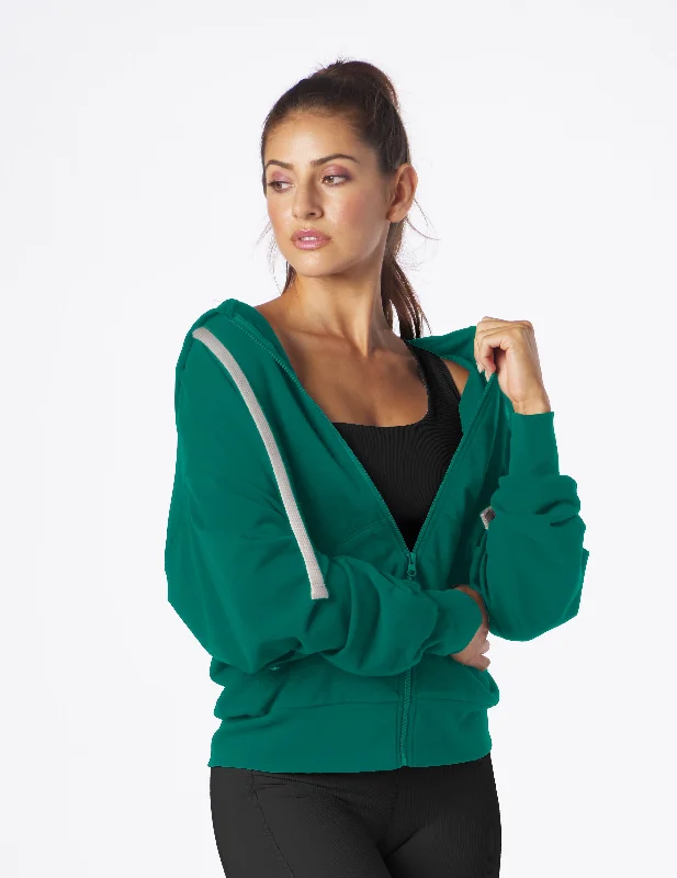 Weekend Offers That Thrill Vintage Oversized Zip Up: Emerald