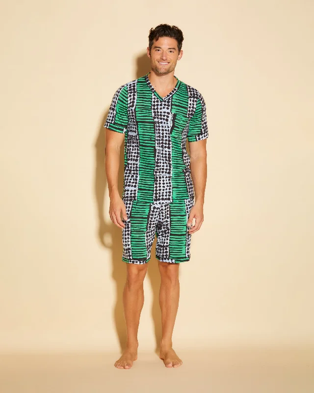 Men's Short Sleeve Top & Shorts Pajama Set