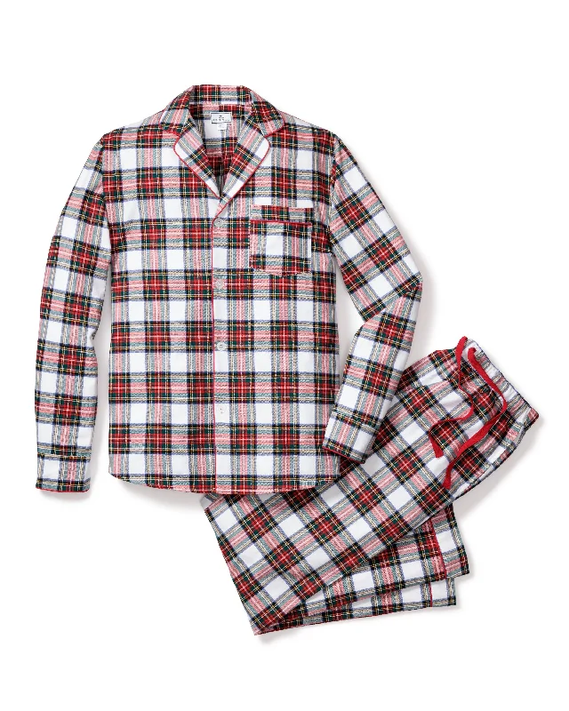 Men's Brushed Cotton Pajama Set in Balmoral Tartan