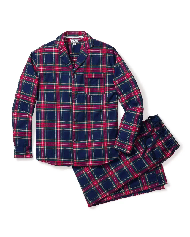 Men's Brushed Cotton Pajama Set in Windsor Tartan