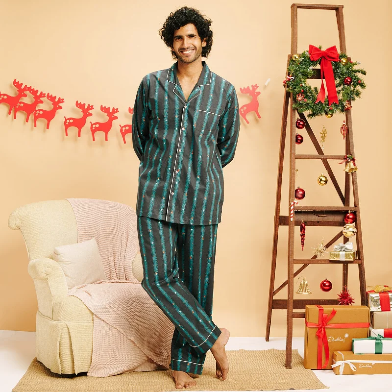 Treasure Tree Cotton Notched Pyjama Set