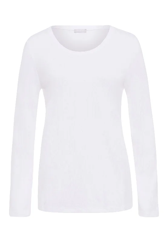 Sleep And Lounge Relaxed Round Neck Top | White 77844-101