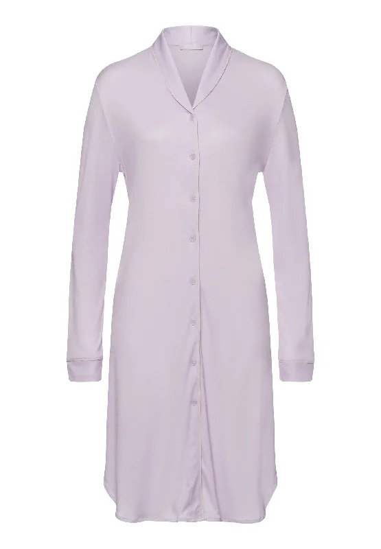 Natural Comfort Tencel Button Front Nightgown | Lilac Fog 77964-2464