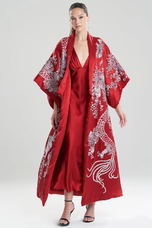 Dragon Embroidery Silk Robe