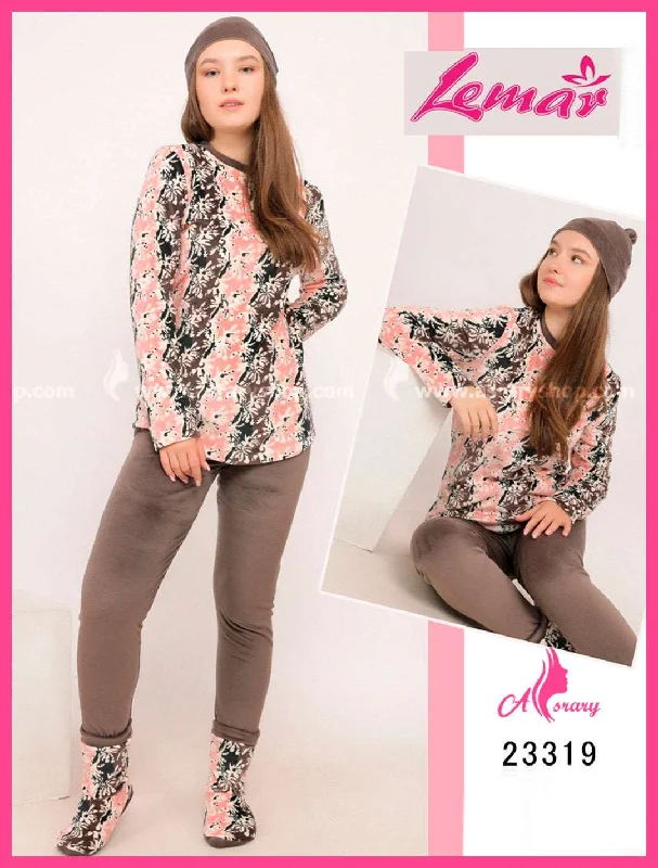 Printed Velvet Pajamas 23319-4