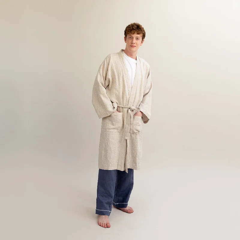 Oatmeal Linen Robe