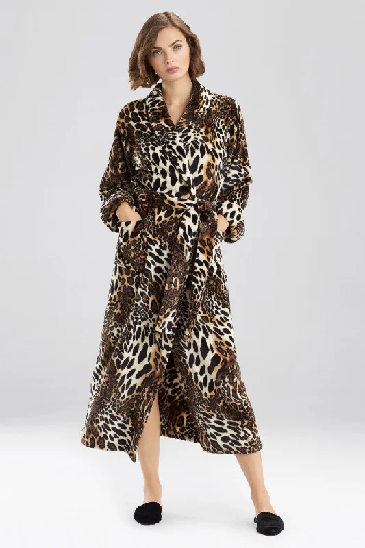 Plush Leopard Robe