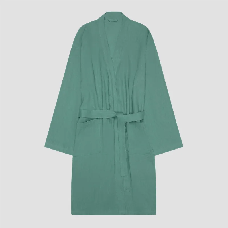 Tranquil Green Linen Robe