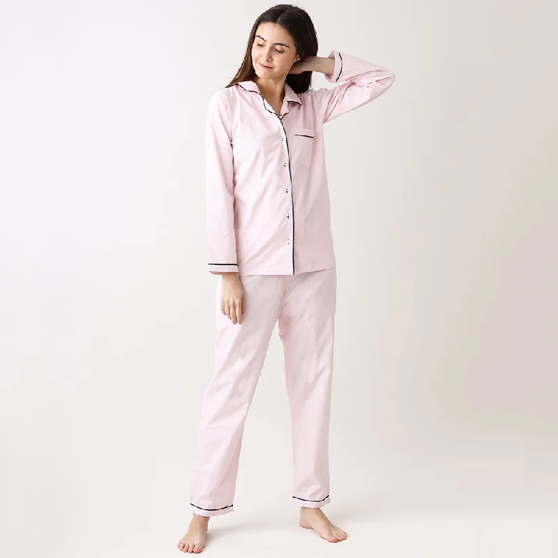 Women Classy Pink Pajama Set