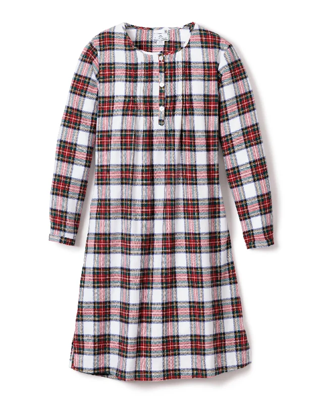 Women's Brushed Cotton Beatrice Nightgown in Balmoral Tartan