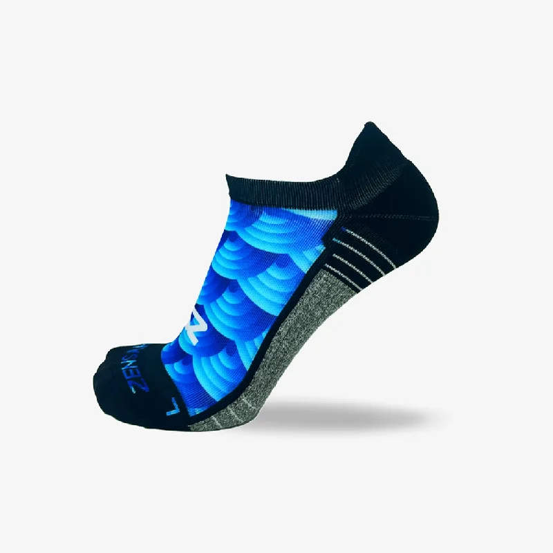 Abstract Wavebows Running Socks (No Show)