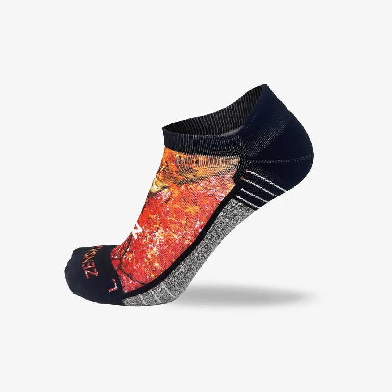 Autumn Trees Running Socks (No Show)