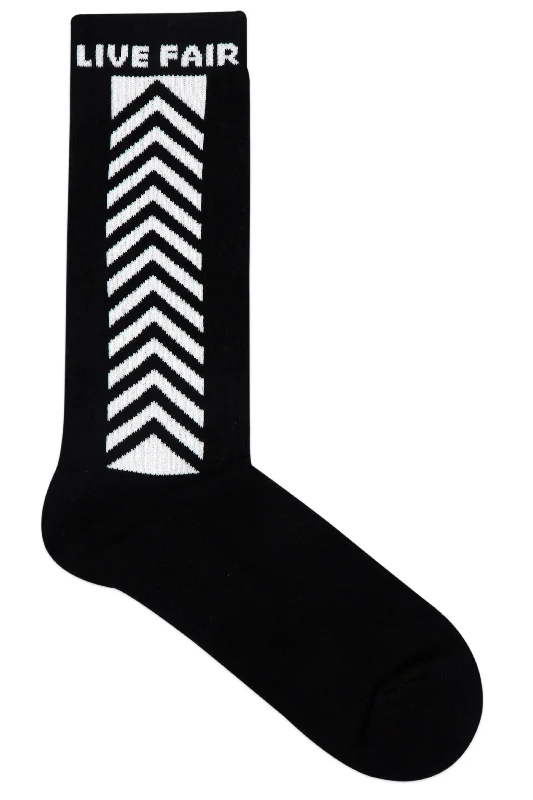 Balenzia Men's Fairtrade Organic Cotton Crew length Socks (Pack of 1 Pair/1U) - Black