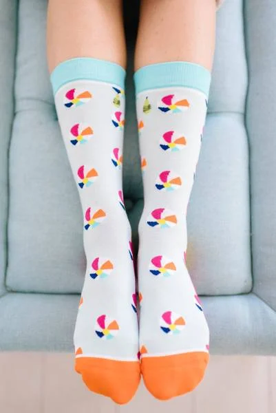 Beach Ball Crew Socks