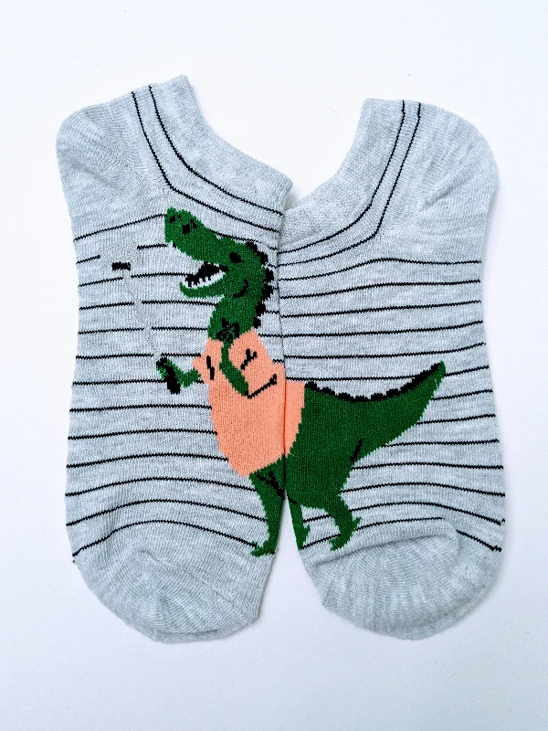 Dino Selfie Ankle Socks