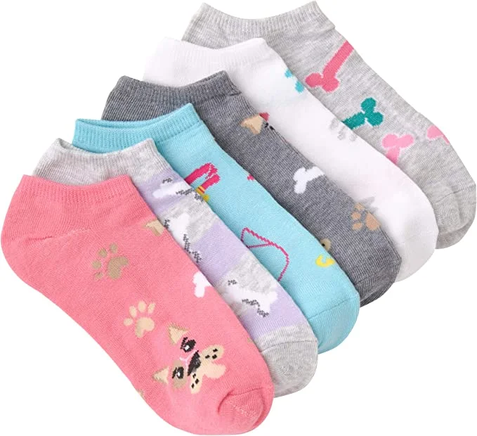 "Dogs" Ankle Socks by K Bell (6pk) - Medium