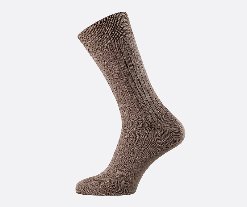 Filo di Scozia Mens Socks Taupe