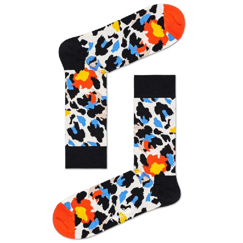 Happy Socks Women's Crew Socks - Leopard