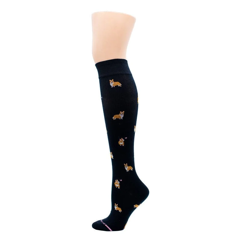 Knee High Compression Socks | Corgi Love Dr. Motion | Women (1 Pair)