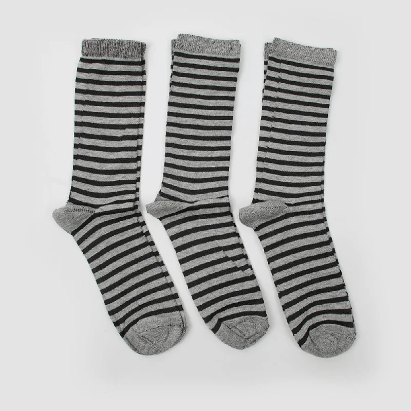 Men’s Colorful Socks 3Pcs - Grey