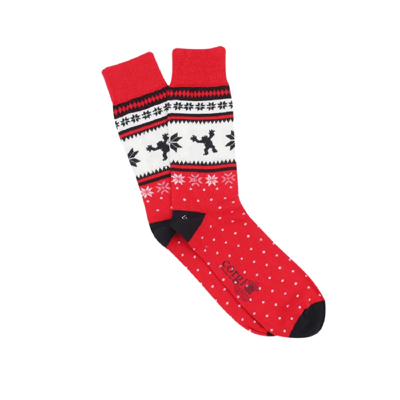 Men's Yeti Fair Isle Cotton Socks