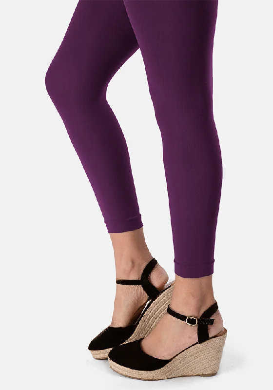 Premium 50 Denier Footless Tights Plum