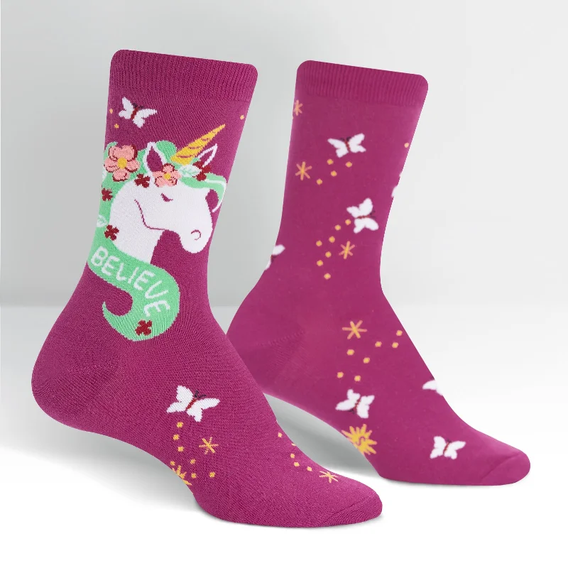 Sock It To Me Women's Crew Socks - Believe In Magic