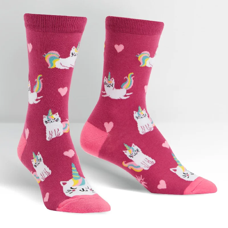 Sock It To Me Women's Crew Socks - Look At Me Meow