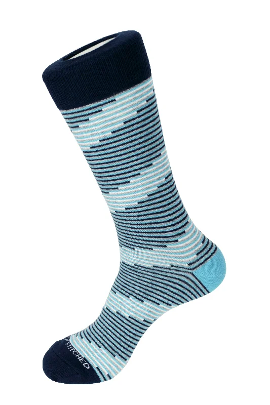 Vertical Steps Crew Sock