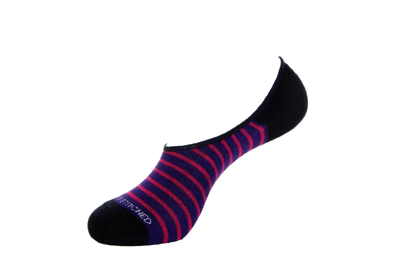 Secluded Stripe- no show Sock