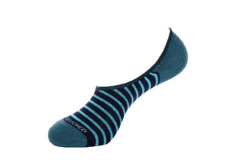 Secluded Stripe- no show Sock