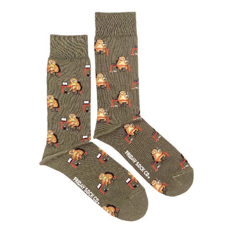 Working Sloth Mismatched Socks M