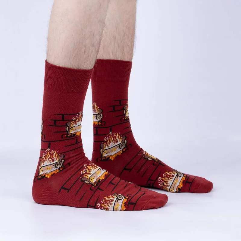 Yule Log Crew Socks M